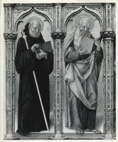 Museum of Fine Arts, Boston — Det. of Altarpiece. St. Benedict and Andrew. Bartolomeo Vivarini — particolare